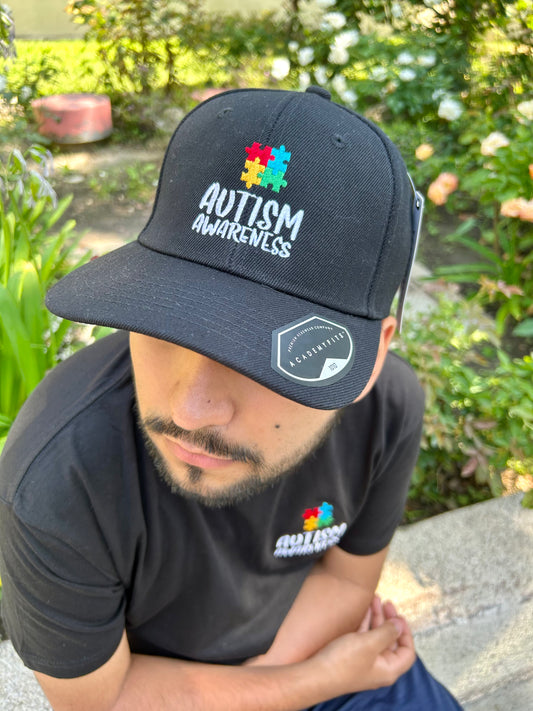 Autism Awareness Embroidered Cap (Black)